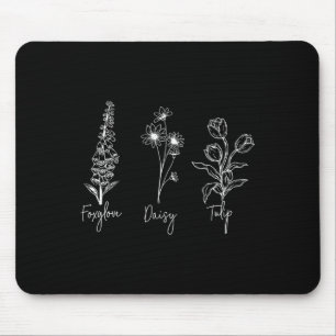 Foxglove Daisy Tulip Subtle Anti Trump Liberal Fem Mouse Mat
