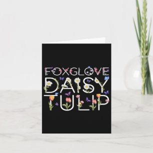 Foxglove Daisy Tulip Subtle Floral Anti-trump Resi Card