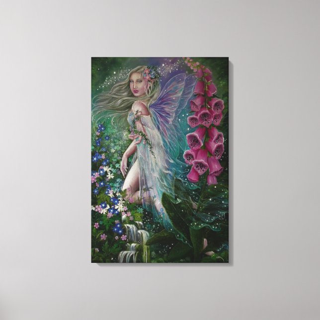 Foxglove fairy canvas print (Front)
