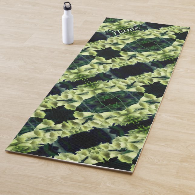 Foxglove Flower Abstract Pattern Personalised  Yoga Mat (In Situ)
