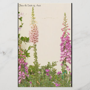 Foxglove Flower Personalised Stationery