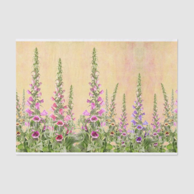 Foxglove flowers design tissue paper (Front)