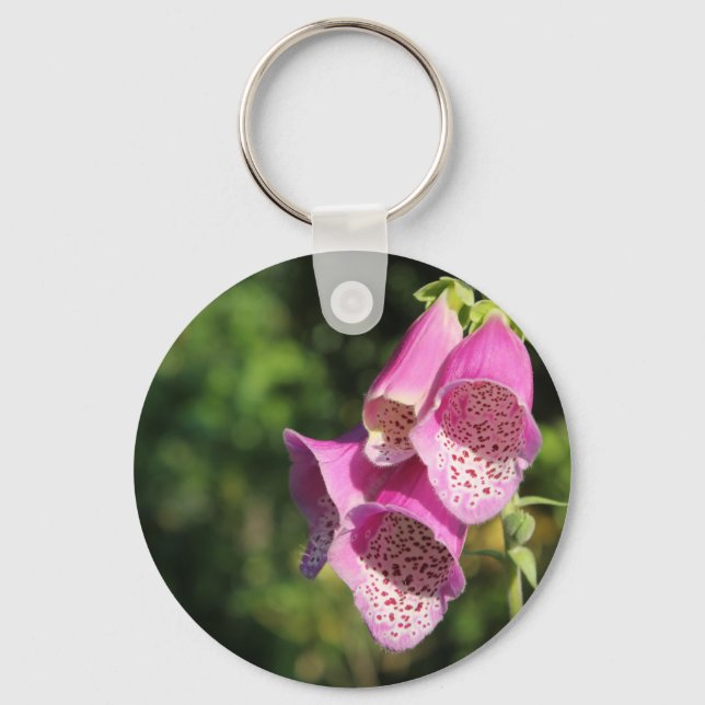 Foxglove Flowers. Key Ring (Front)