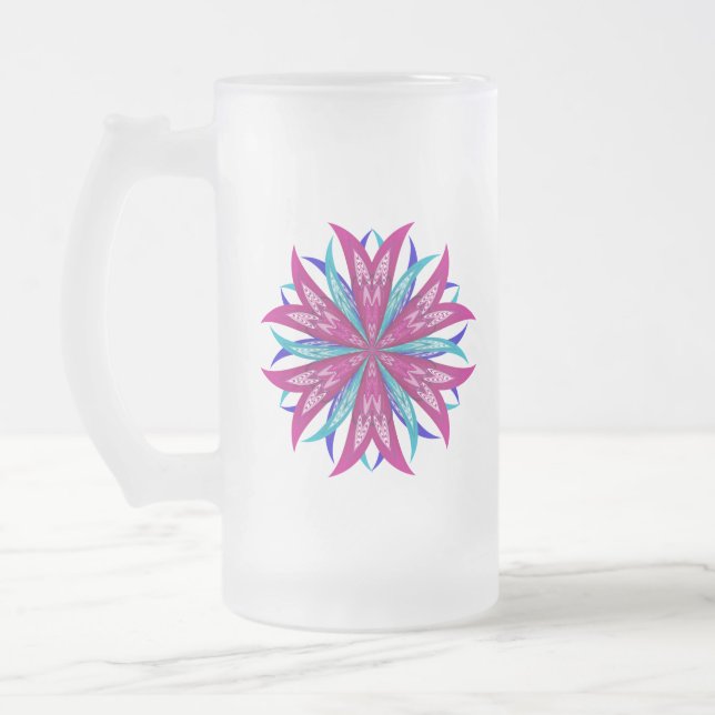 Foxglove Frosted Glass Mug (Left)