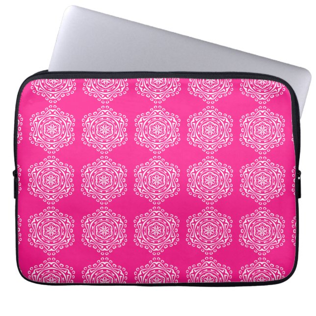 Foxglove Mandala Laptop Sleeve (Front)