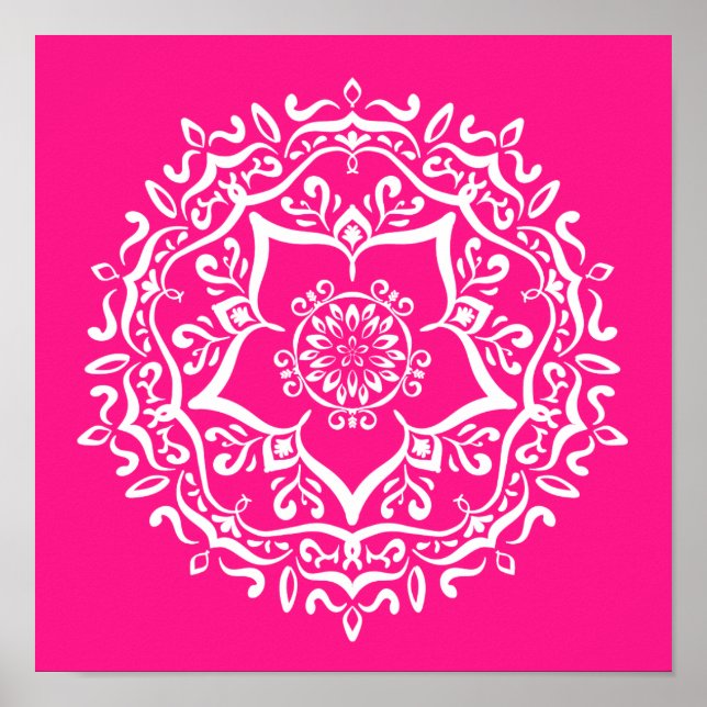 Foxglove Mandala Poster (Front)