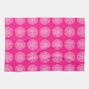 Foxglove Mandala Tea Towel