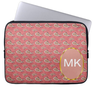 Foxglove Petal Paisley Pattern Laptop Sleeve