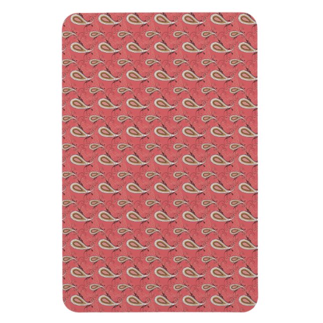 Foxglove Petal Paisley Pattern Magnet (Vertical)
