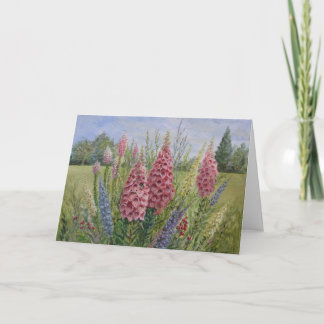 Foxgloves - Best Wishes Card
