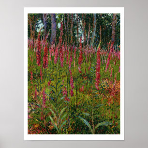 Foxgloves, c.1916 (oil on canvas) poster