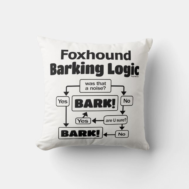 Foxhound Barking Logic Cushion (Front)