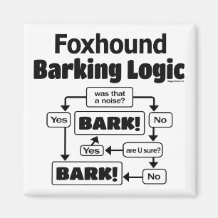 Foxhound Barking Logic Magnet