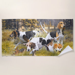 Foxhound beach towel
