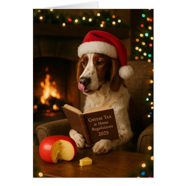 Foxhound 'Cheese Tax' Christmas card (Front)