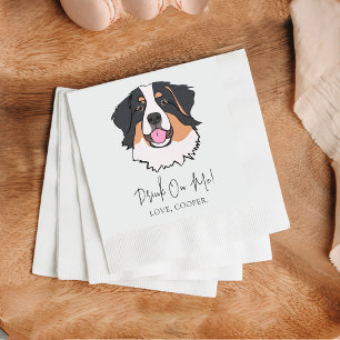 Foxhound Drink On Me Dog Custom Cocktail Napkin
