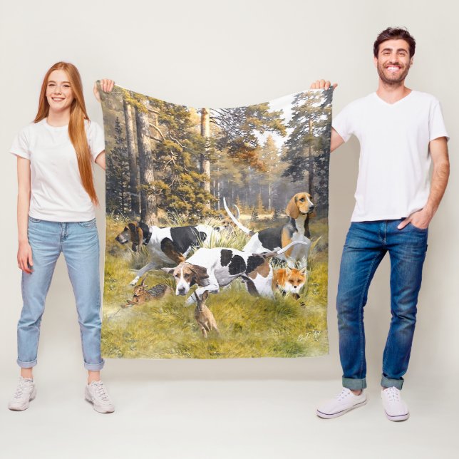 Foxhound  fleece blanket (In Situ)