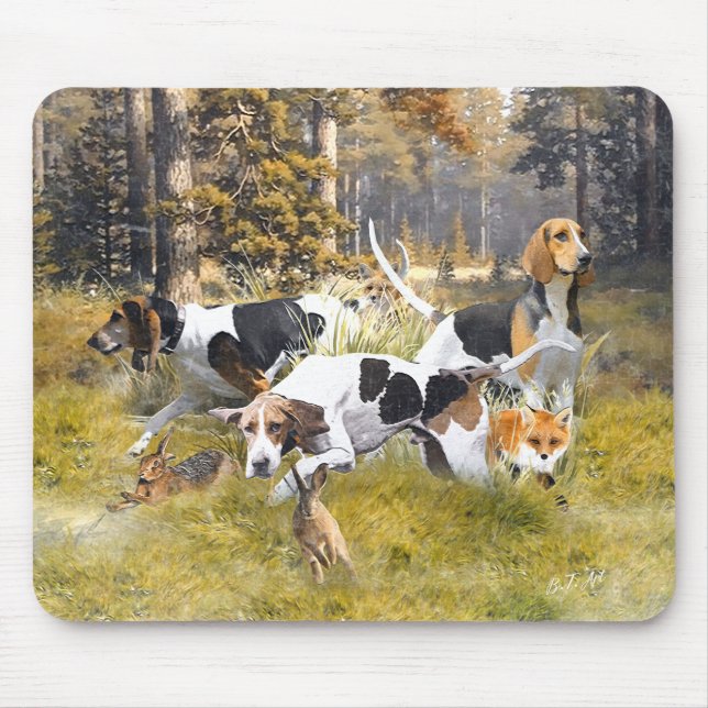 Foxhound  mouse mat (Front)