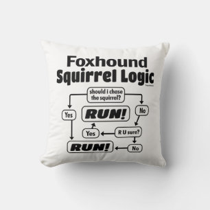 Foxhound Squirrel Logic Cushion