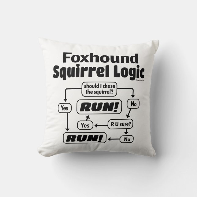 Foxhound Squirrel Logic Cushion (Front)