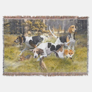 Foxhound throw blanket