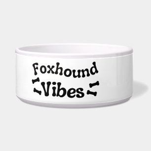 Foxhound Vibes Ceramic Dog Bowl