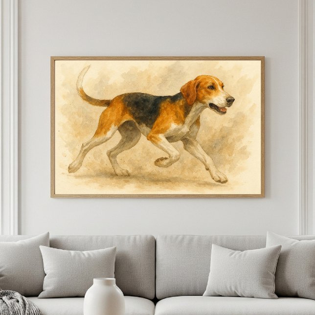 Foxhound Watercolor Art Poster (Creator Uploaded)