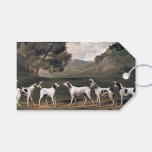 Foxhounds in a Rural Landscape (by George Stubbs) Gift Tags