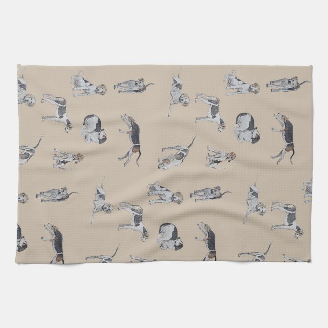 Foxhounds Tea Towel (Horizontal)