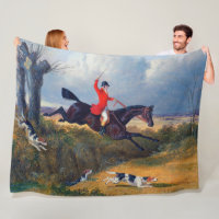 Foxhunting Clearing a Ditch 1839 Dog