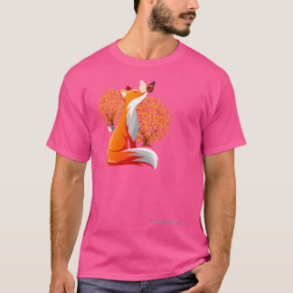 Foxination Nature Autumn With Fox And Butterflies T-Shirt