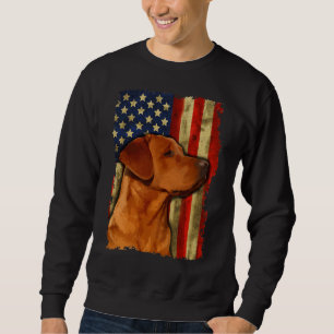 Foxred Labrador Retriever Us Flag Fox Red Labrador Sweatshirt