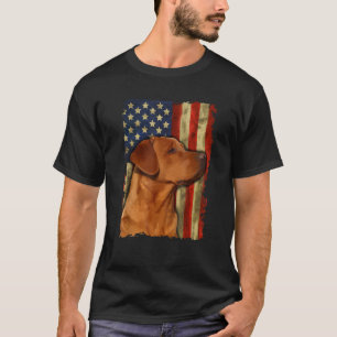 Foxred Labrador Retriever US Flag Fox Red Labrador T-Shirt