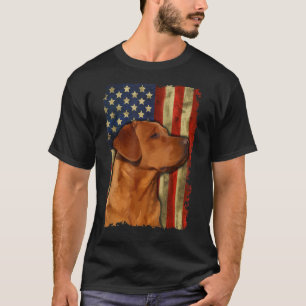 Foxred Labrador Retriever US Flag Fox Red Labrador T-Shirt