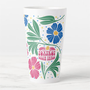 Foxtrot Delta Tango Flower Boho Latte Mug