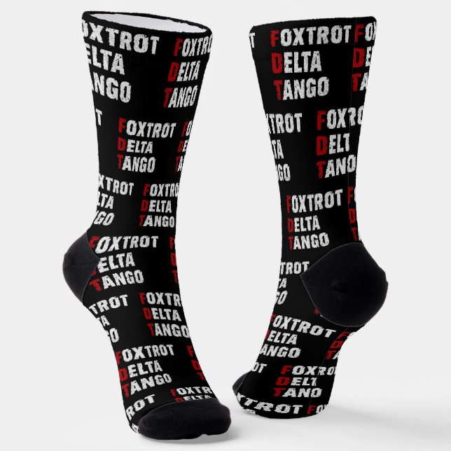 Foxtrot Delta Tango Socks (Angled)