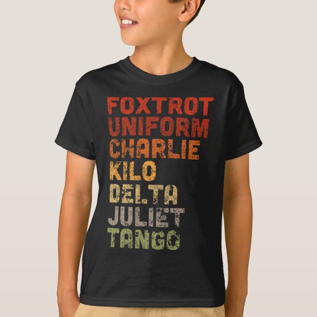 Foxtrot Uniform Djt  T-Shirt (Front)