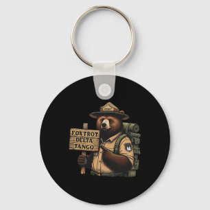 Foxtrots Delta Tangos Resist Bear National Forest Key Ring