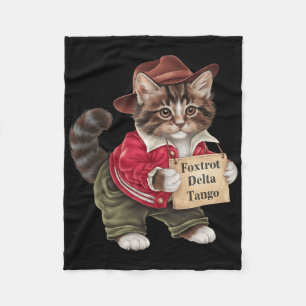 Foxtrots Delta Tangos Resist Cat National Forest S Fleece Blanket