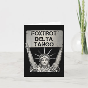 Foxtrots Delta Tangos Resist Resistance Statue Lib Card