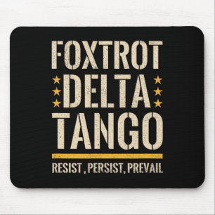 Foxtrots Deltas Tangos Resist Camo Camouflage Park Mouse Mat