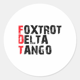 Foxtrots Deltas Tangos Shirt National Parks Resist Classic Round Sticker