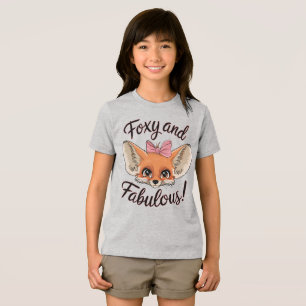 Foxy and Fabulous Cute Fennec Fox Tri-Blend Shirt