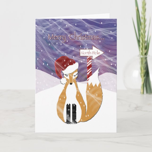 Foxy Christmas Holiday Card (Front)