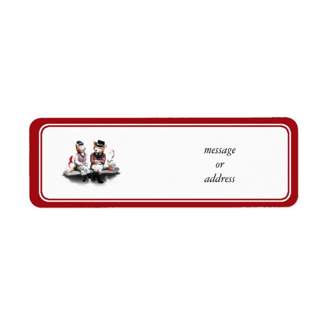 Foxy Couple (Add Your Text) (Front)