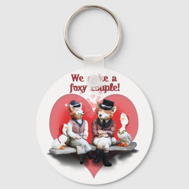 Foxy Couple Key Ring (Front)