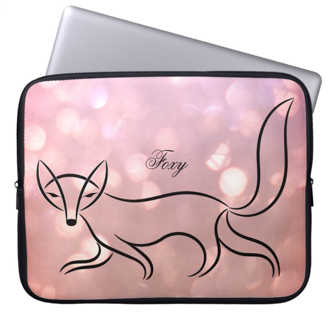 'Foxy' design Laptop case. Sleeve (Front)