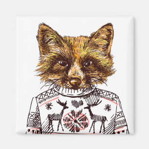 Foxy Dressed Fox Magnet