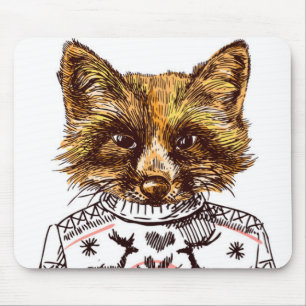 Foxy Dressed Fox Mouse Mat