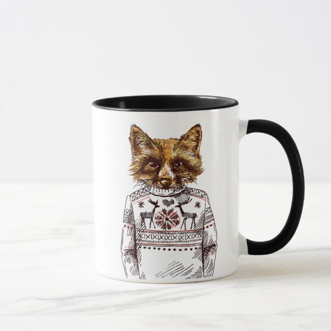Foxy Dressed Fox Mug (Right)